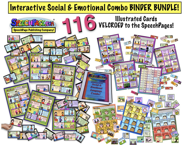 Interactive Social & Emotional Combo 116 Cards BINDER BUNDLE! SAVE $30